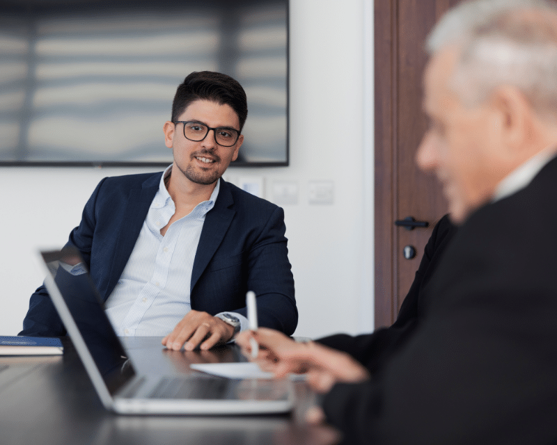 A2CO's Partner Clinton Cutajar during a meeting with his team.
