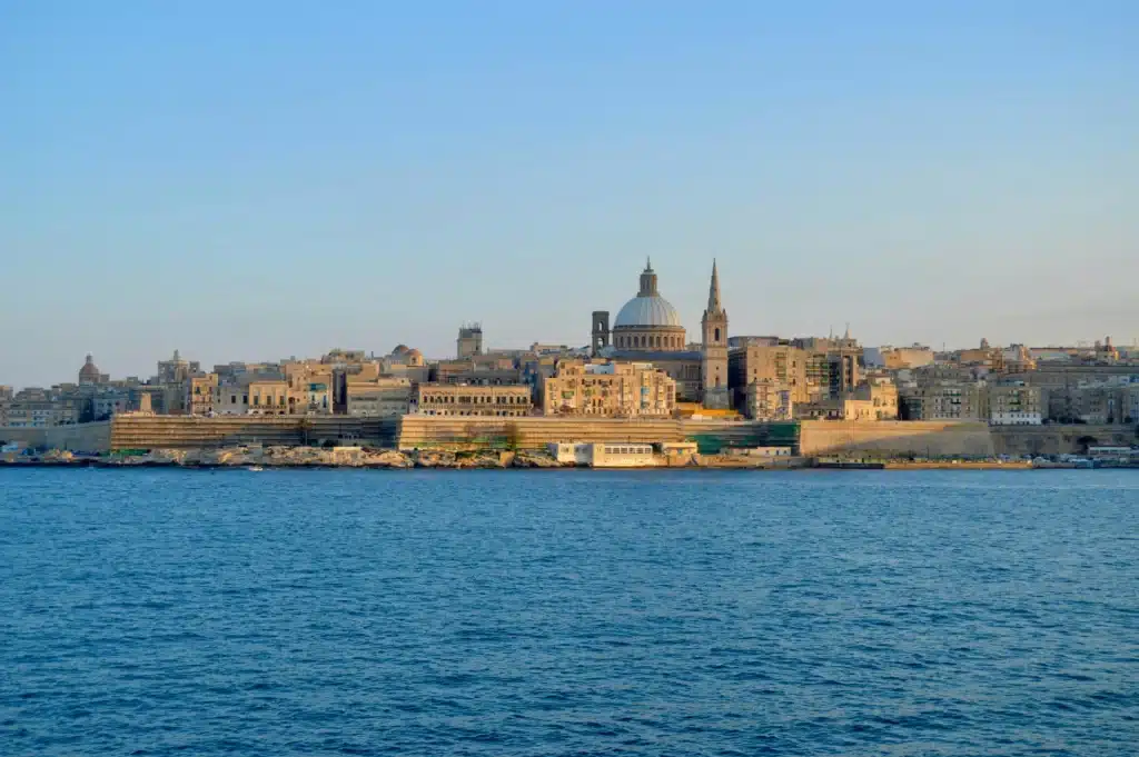 Valletta Malta skyline representing a key jurisdiction for MiCA licence and crypto regulation in Europe